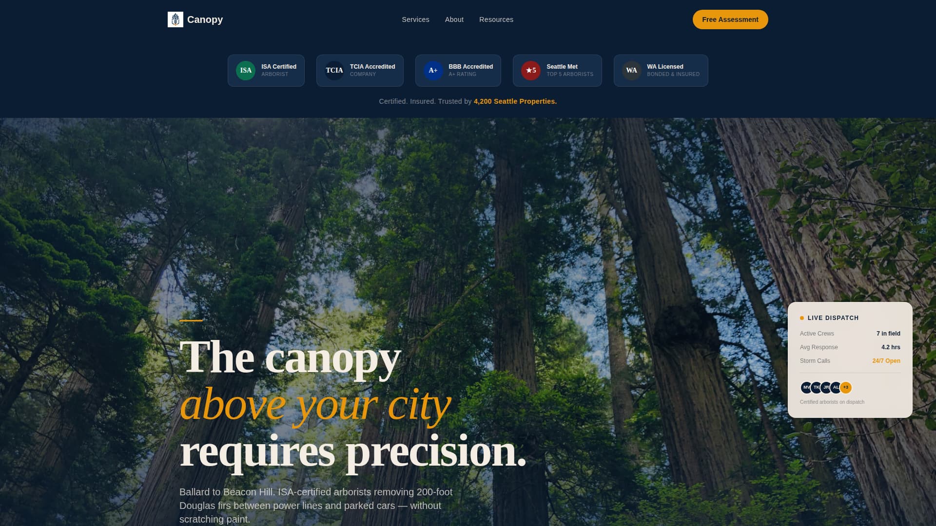 Trim — Licensed Tree Care Landing Page Template