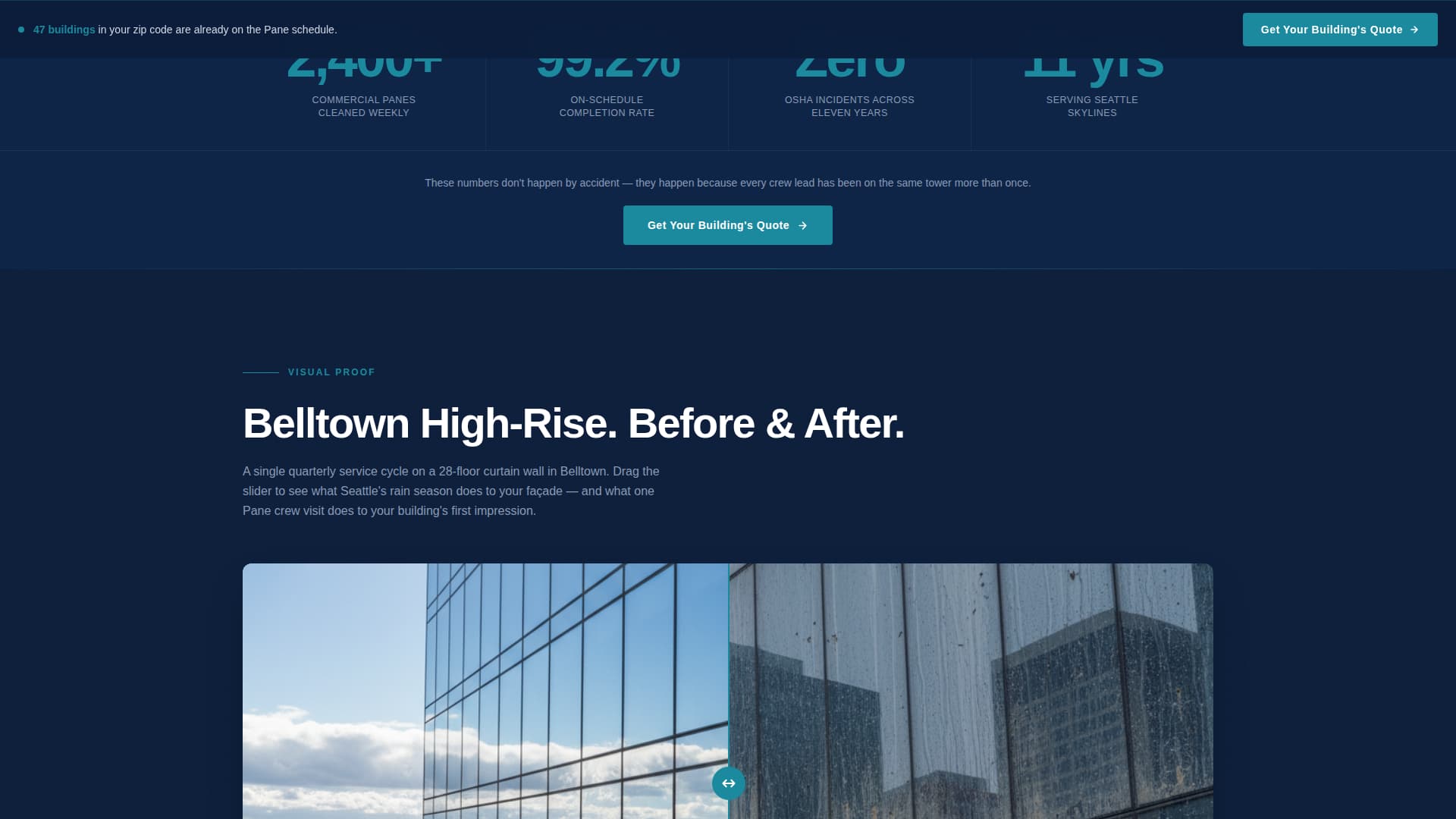 Pane - Executive Commercial Landing Page Template