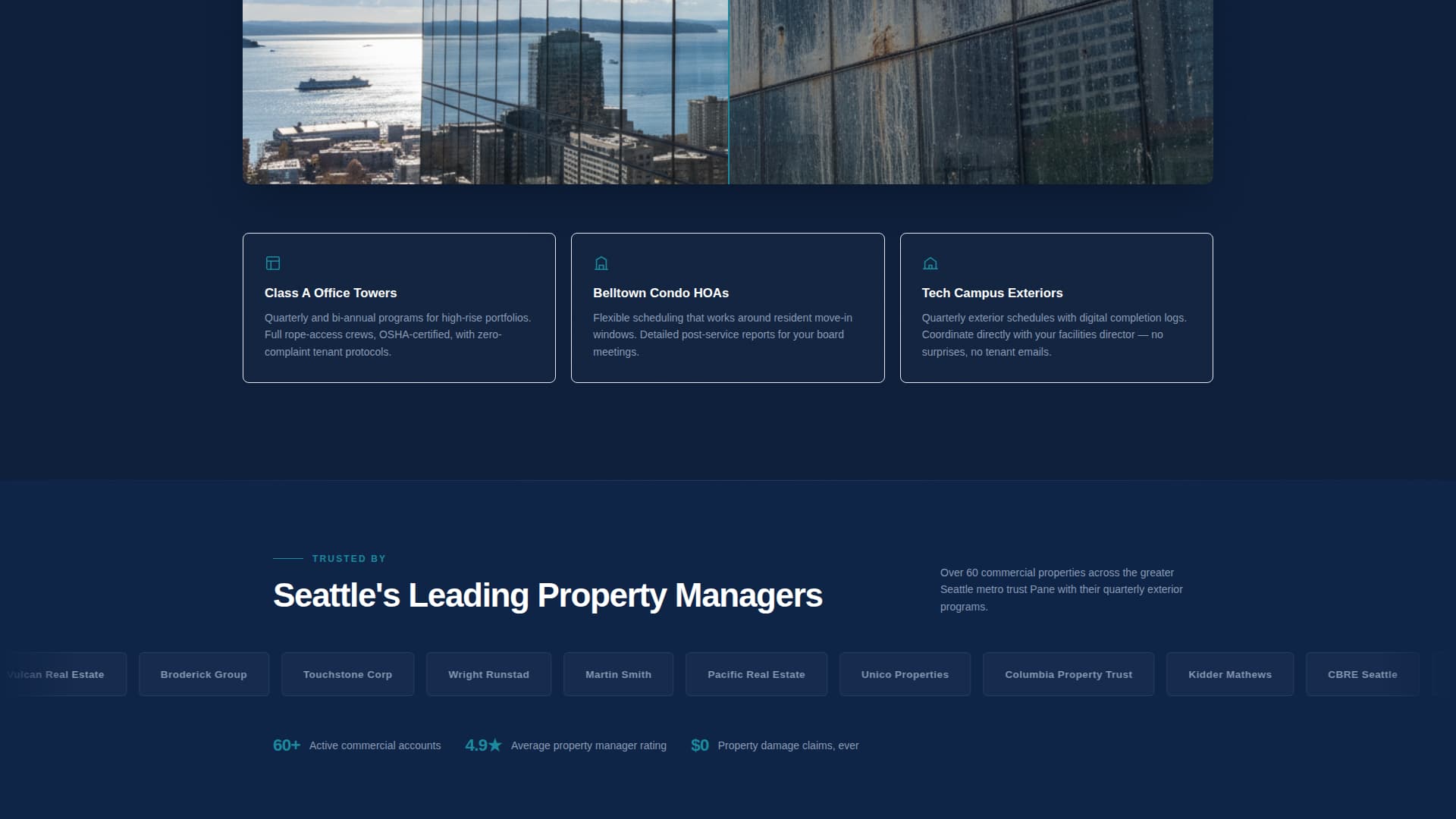 Pane - Executive Commercial Landing Page Template