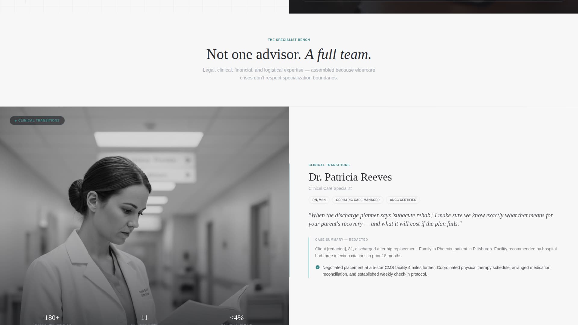 Advocate - Trusted Eldercare Landing Page Template