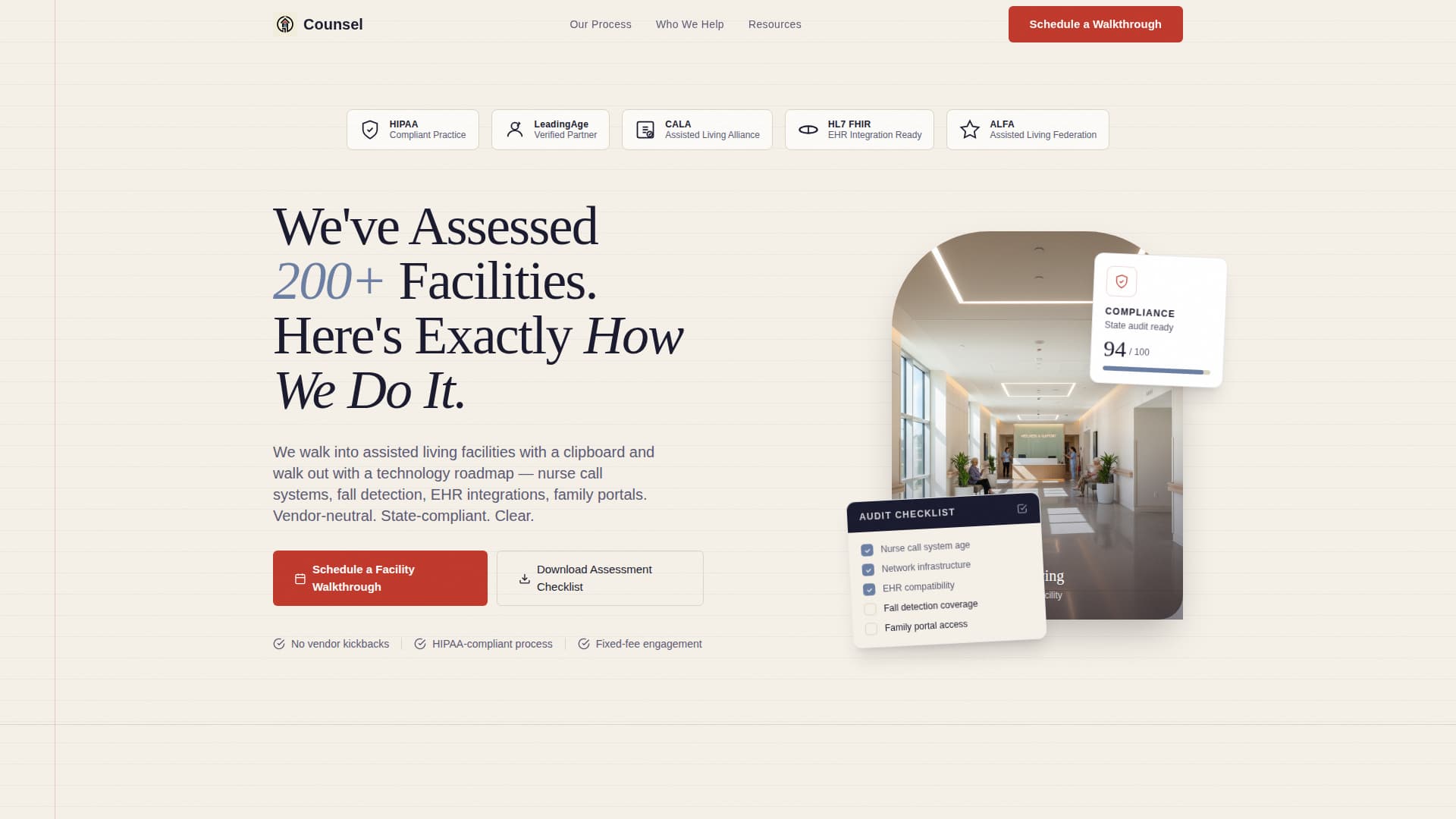 Counsel - Trusted Seniorcare Landing Page Template