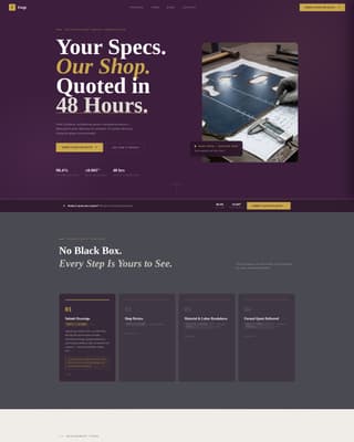 Weld — Proven Custom Fabrication Landing Page Template