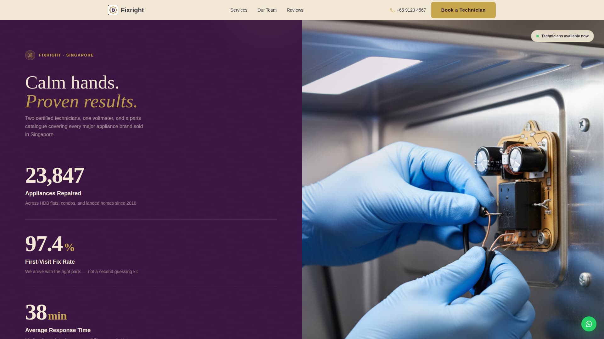 Fixright - Expert Appliancerepair Landing Page Template
