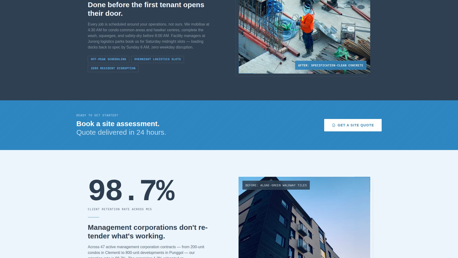 Singapore Local Specialist Booking Website Template