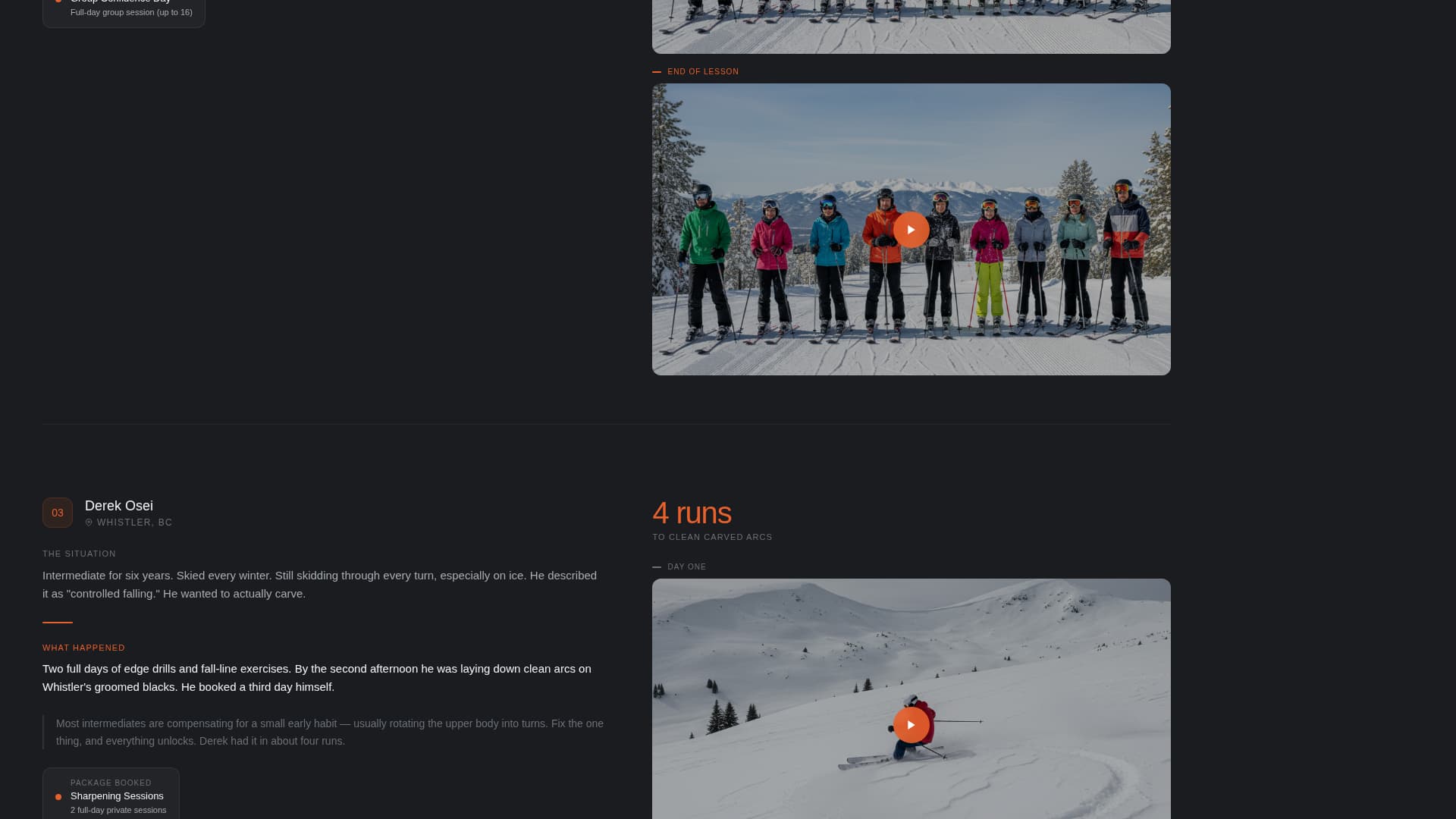 Ski Instructor Booking Website Template