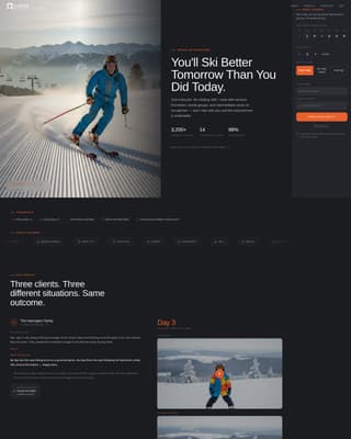 Ski Instructor Booking Website Template