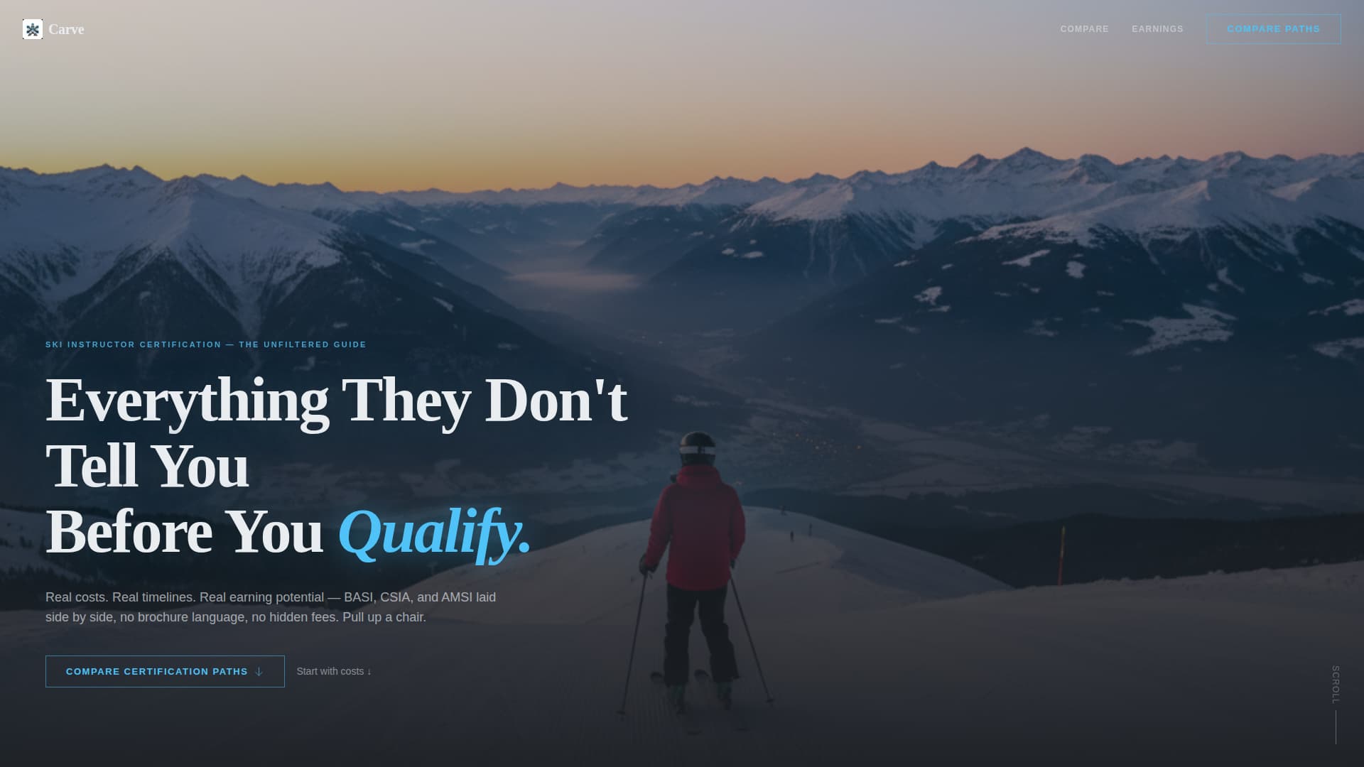Carve - Authoritative Instructor Landing Page Template
