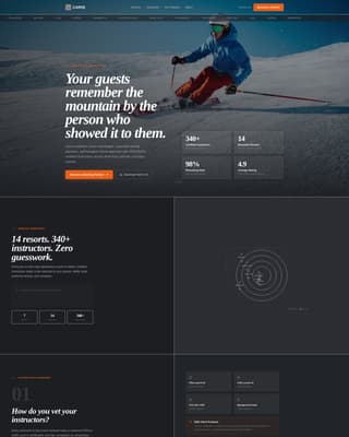 Carve - Elite Skiinstructor Landing Page Template