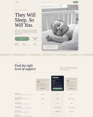 Sleep Consultant (Baby) Specialist Booking Website Template