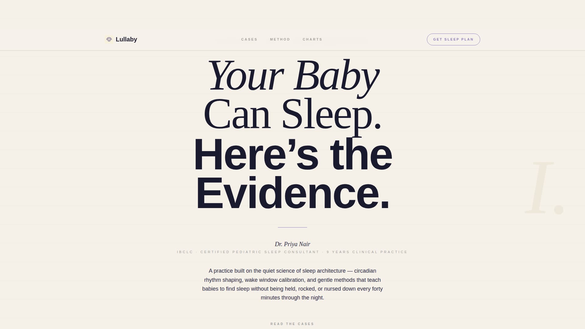 Sleep Consultant (Baby) Portfolio Website Template