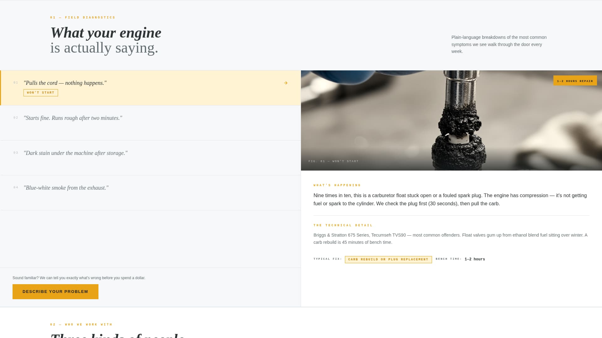 Torque - Trusted Smallenginerepair Landing Page Template