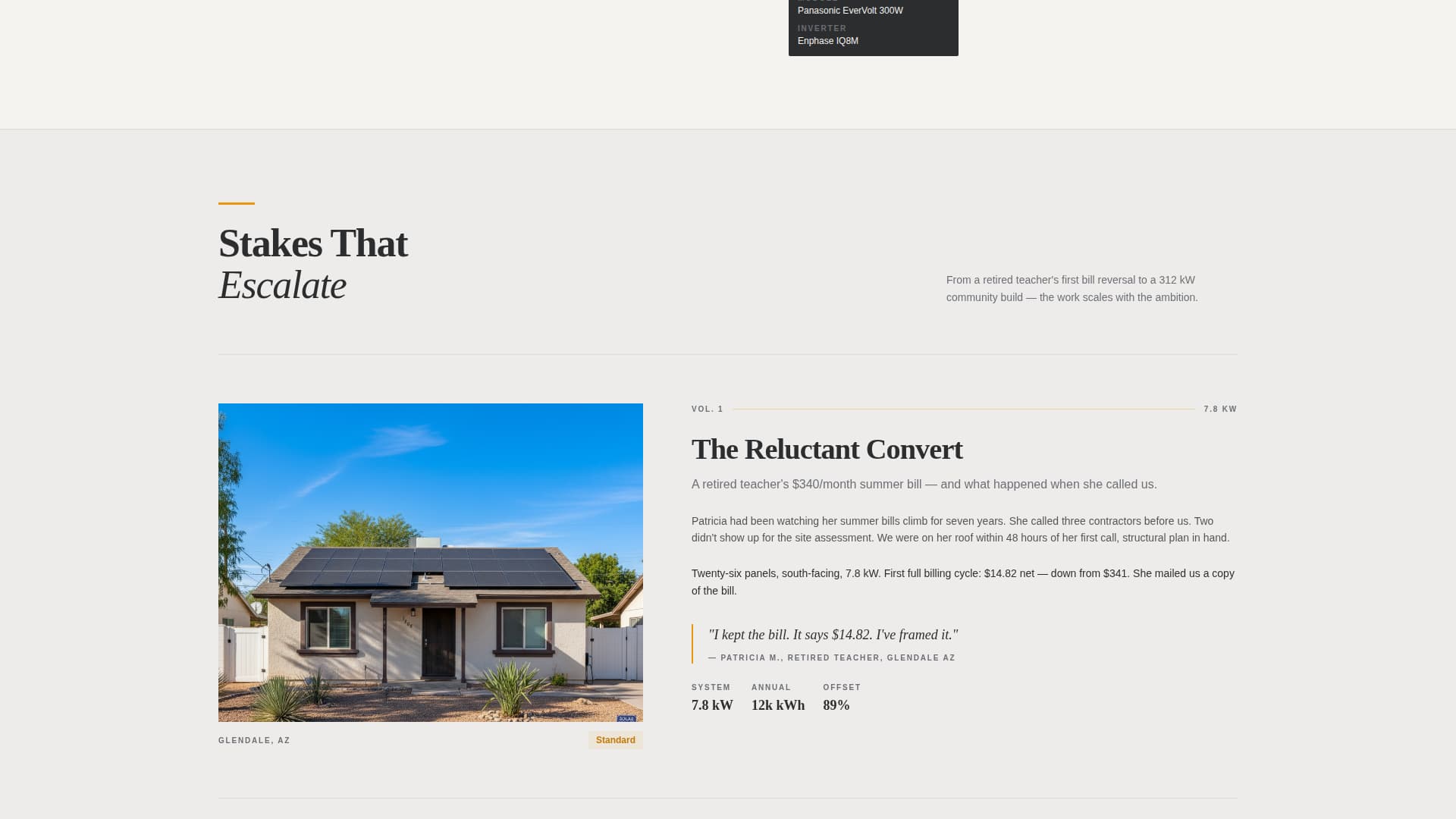 Array - Editorial Solar Landing Page Template
