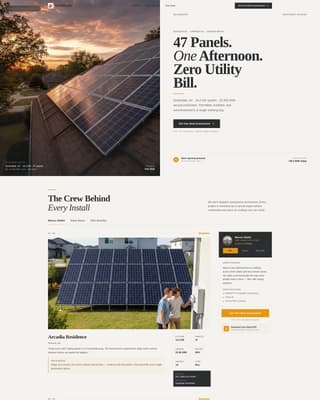 Array - Editorial Solar Landing Page Template