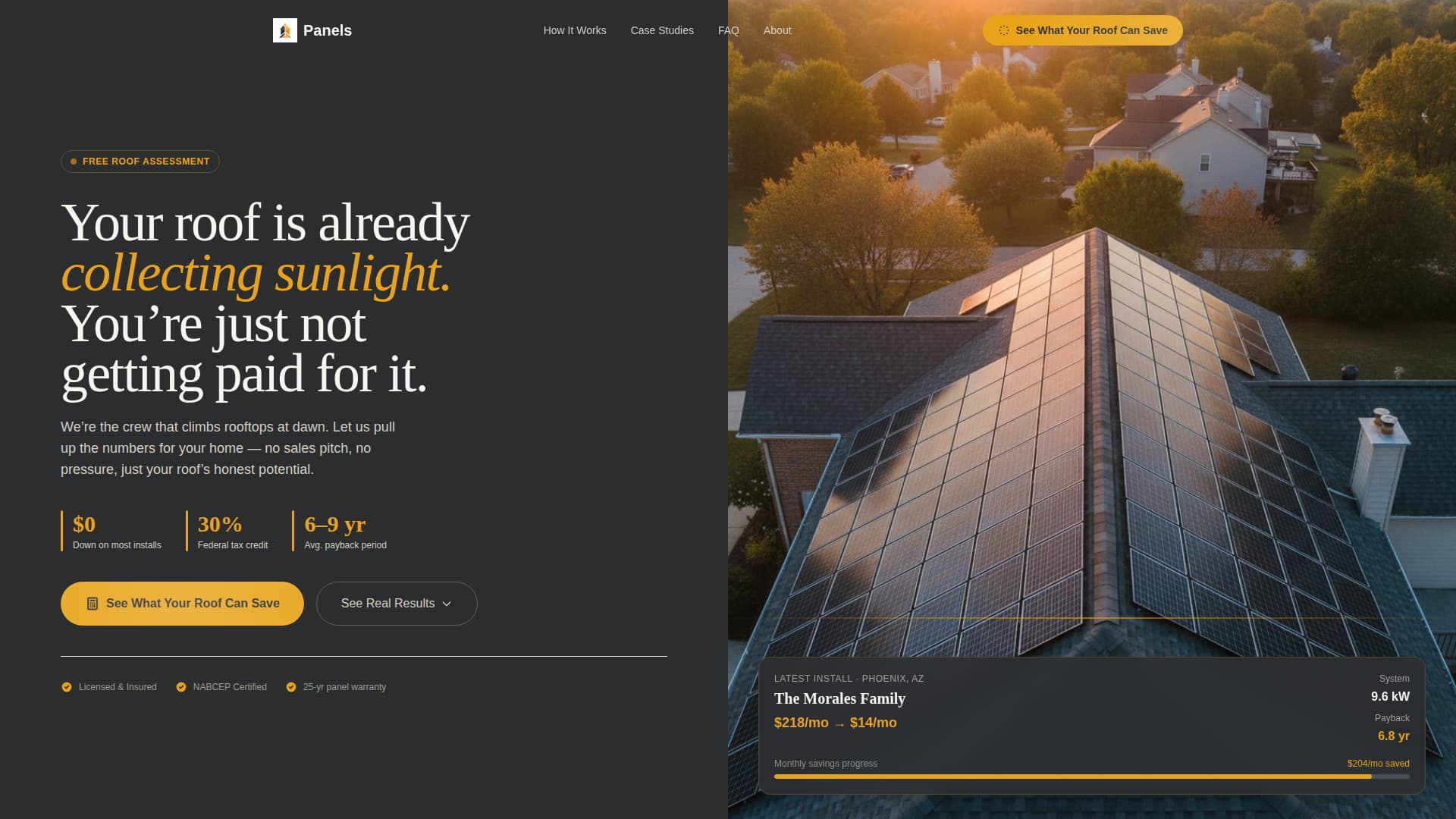 Panels - Trusted Solarinstaller Landing Page Template