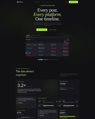 Cadence - Dynamic Content Calendar Landing Page Template