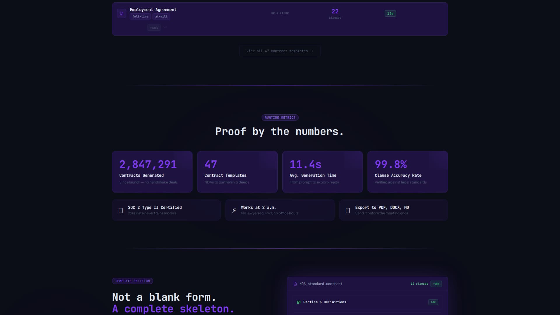 Draft - Powerful Contract Landing Page Template