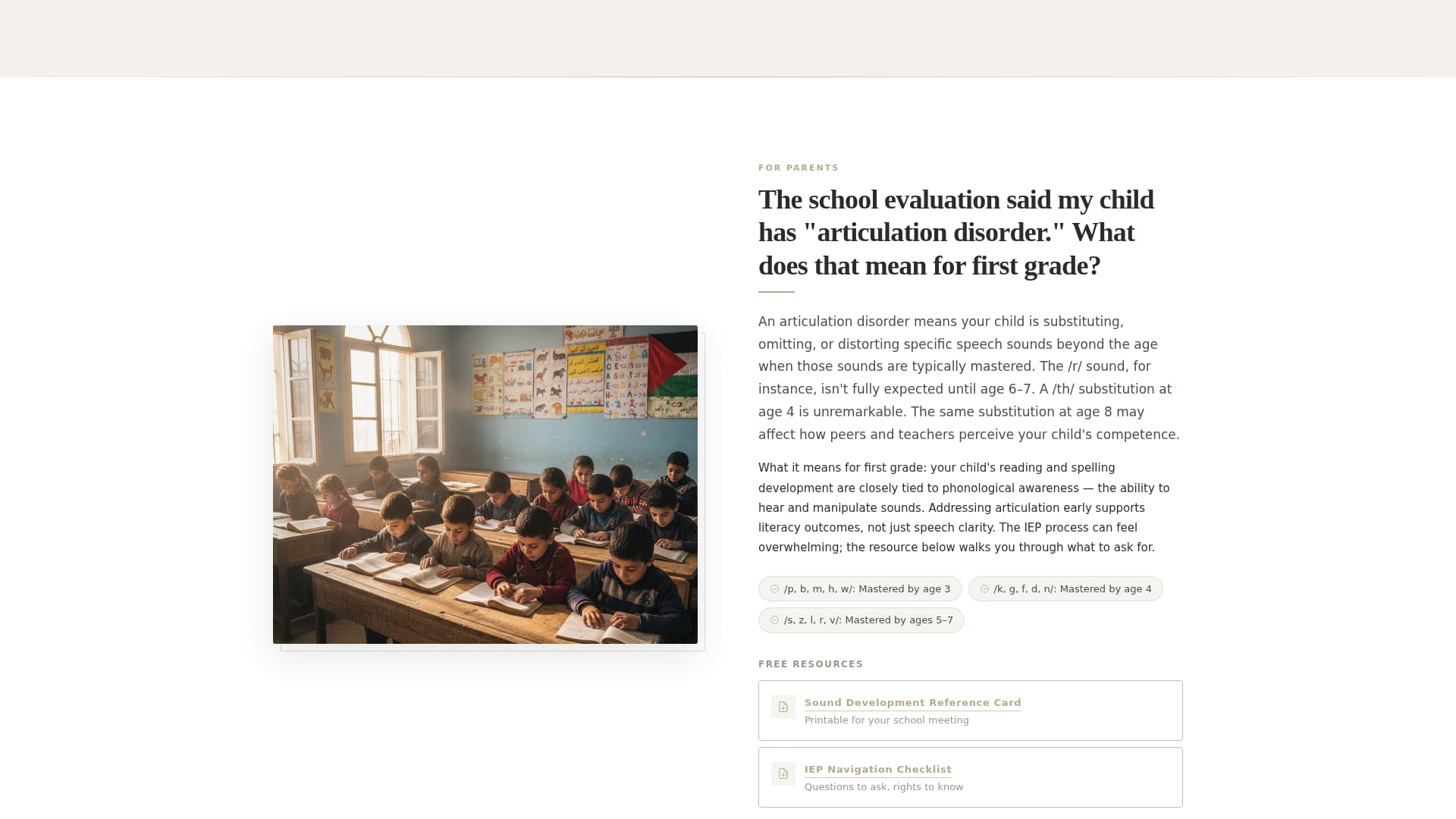 Speech Therapist FAQ Website Template