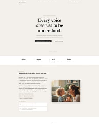 Speech Therapist FAQ Website Template