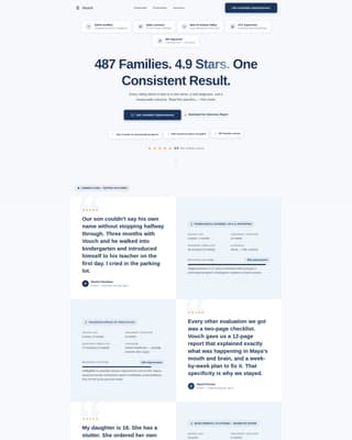 Vouch - Trusted Speechtherapist Landing Page Template