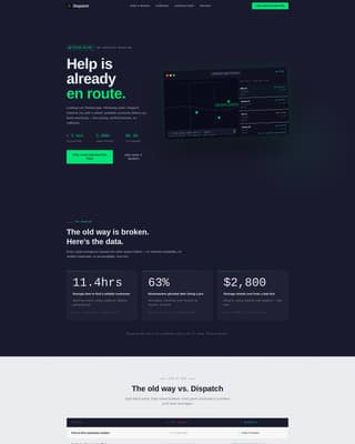 Dispatch - Instant Contractor Finder Landing Page Template