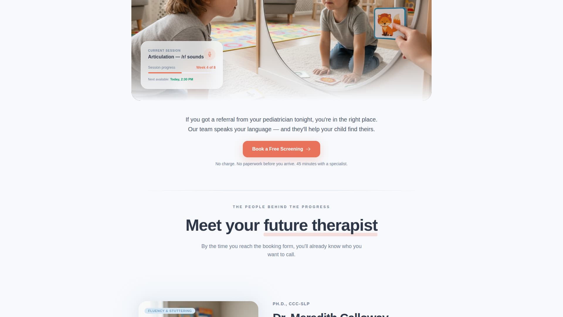 Articulate - Trusted Speechtherapy Landing Page Template