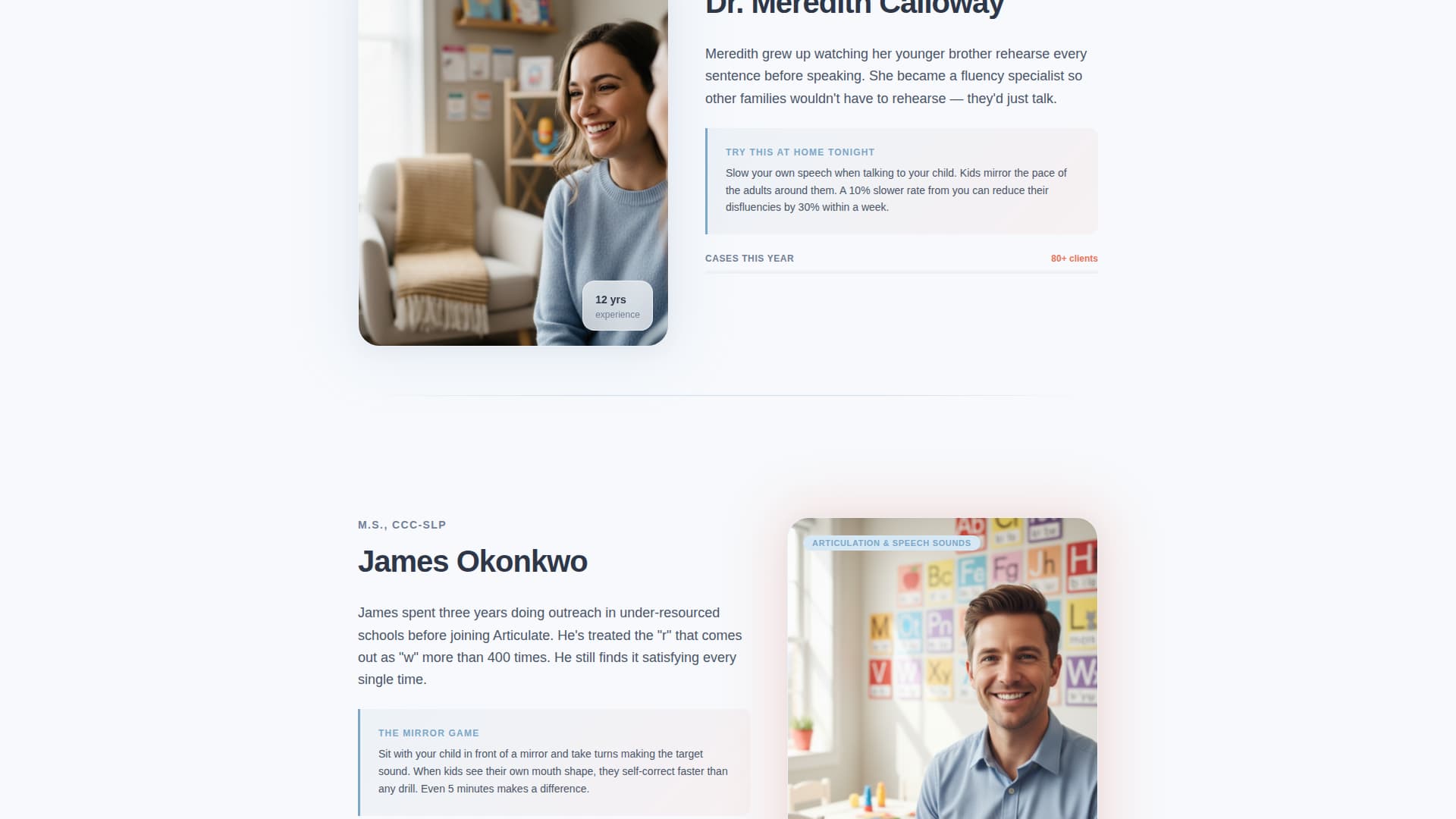 Articulate - Trusted Speechtherapy Landing Page Template