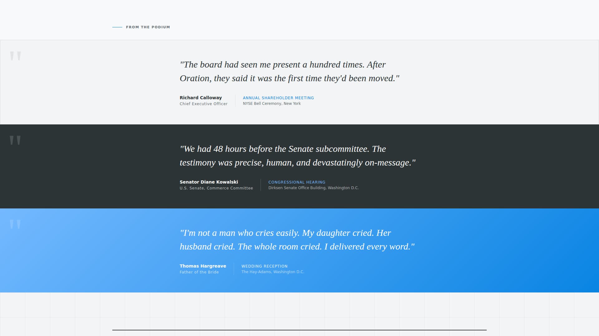 Speechwriter Careers Website Template