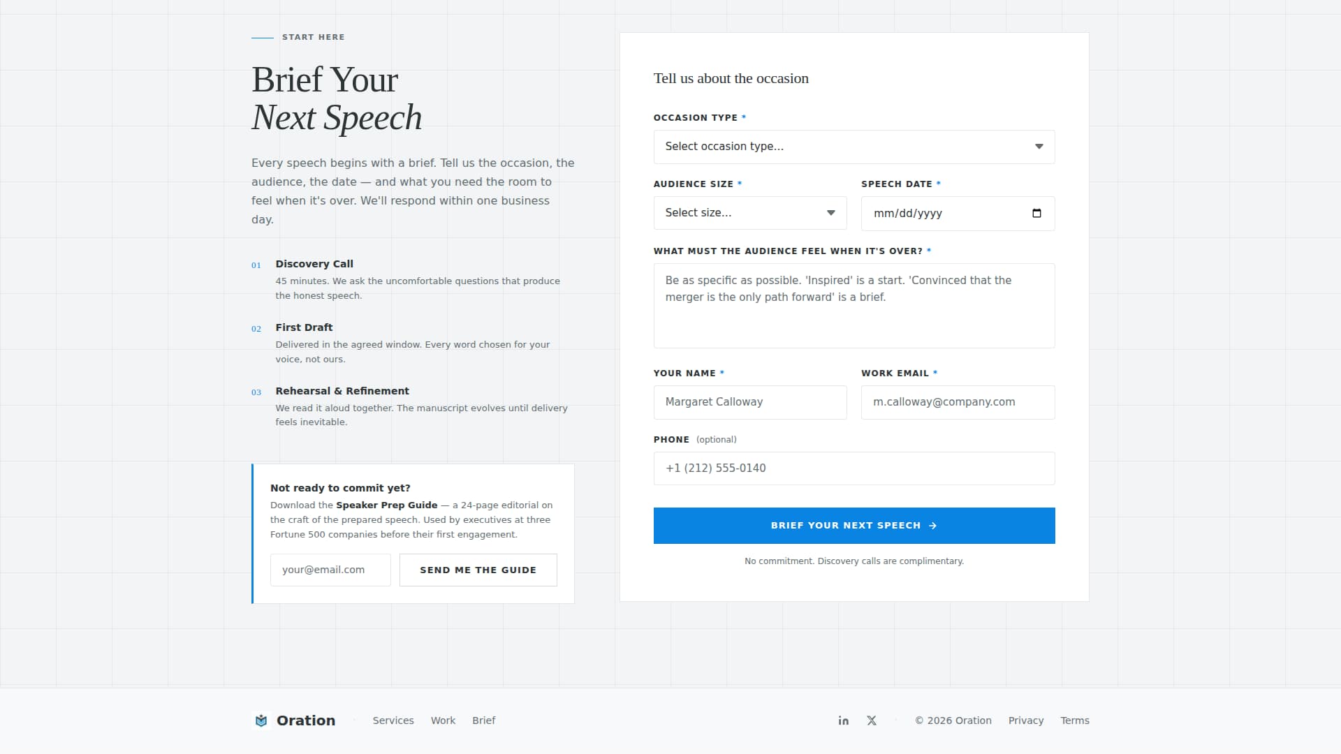 Speechwriter Careers Website Template