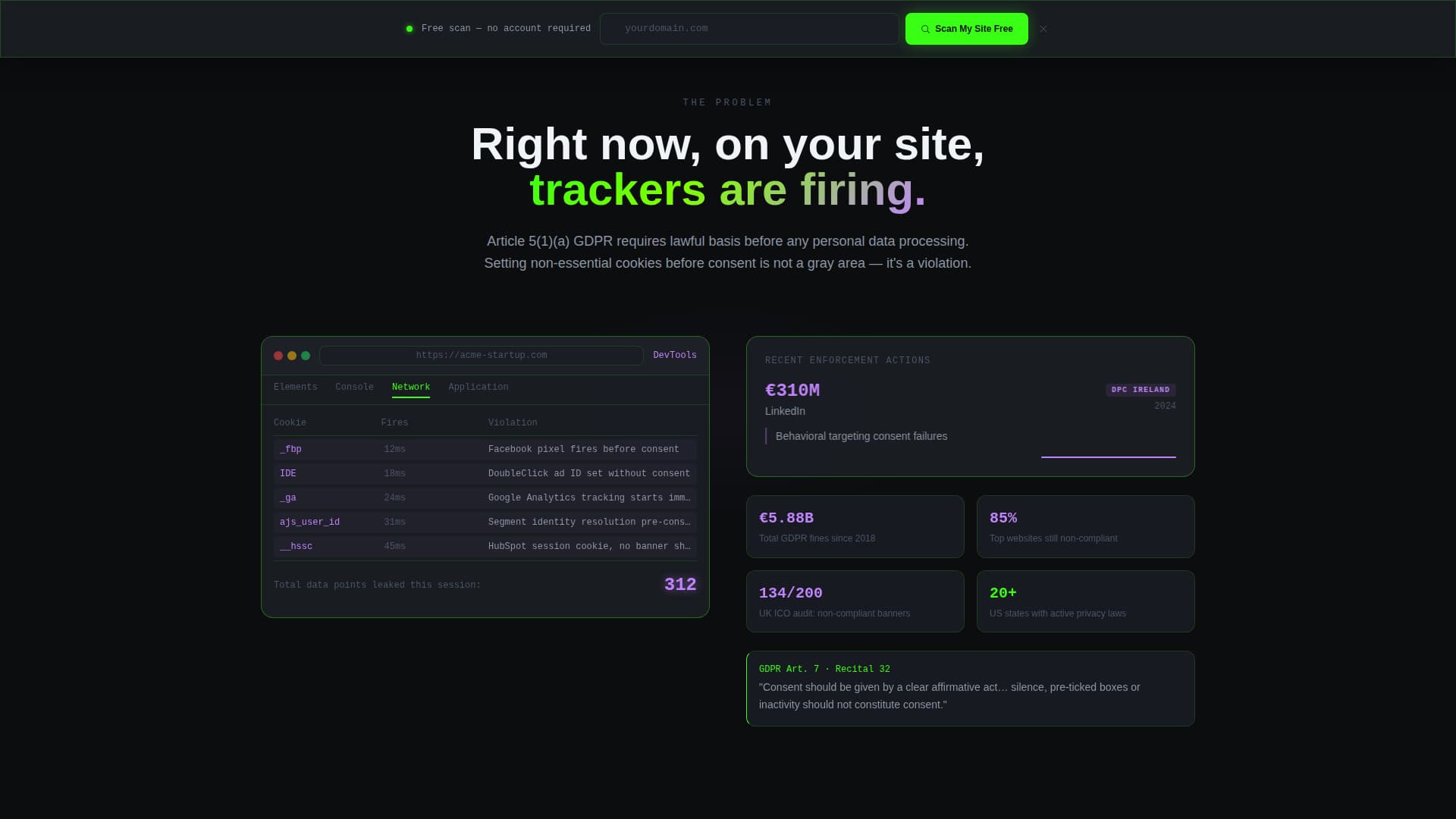 Consentguard - Powerful Compliance Landing Page Template