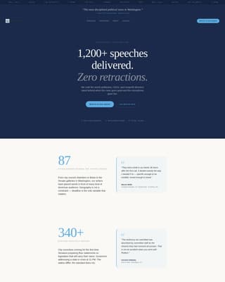 Podium - Authoritative Speechwriter Landing Page Template