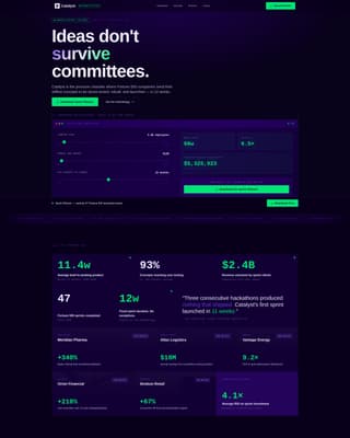 Catalyst - High-Velocity Innovation Landing Page Template