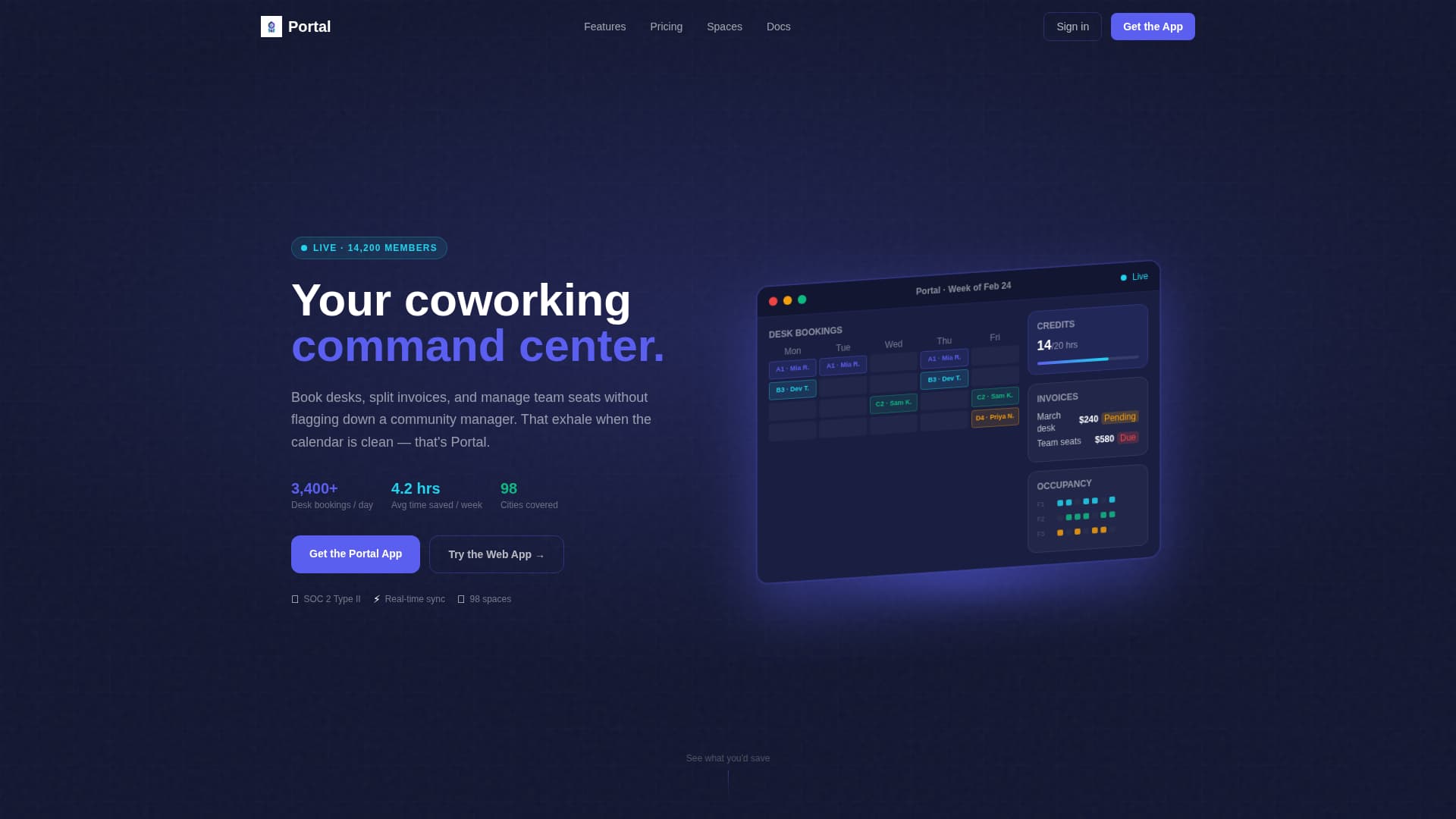 Portal - Powerful Coworking Landing Page Template