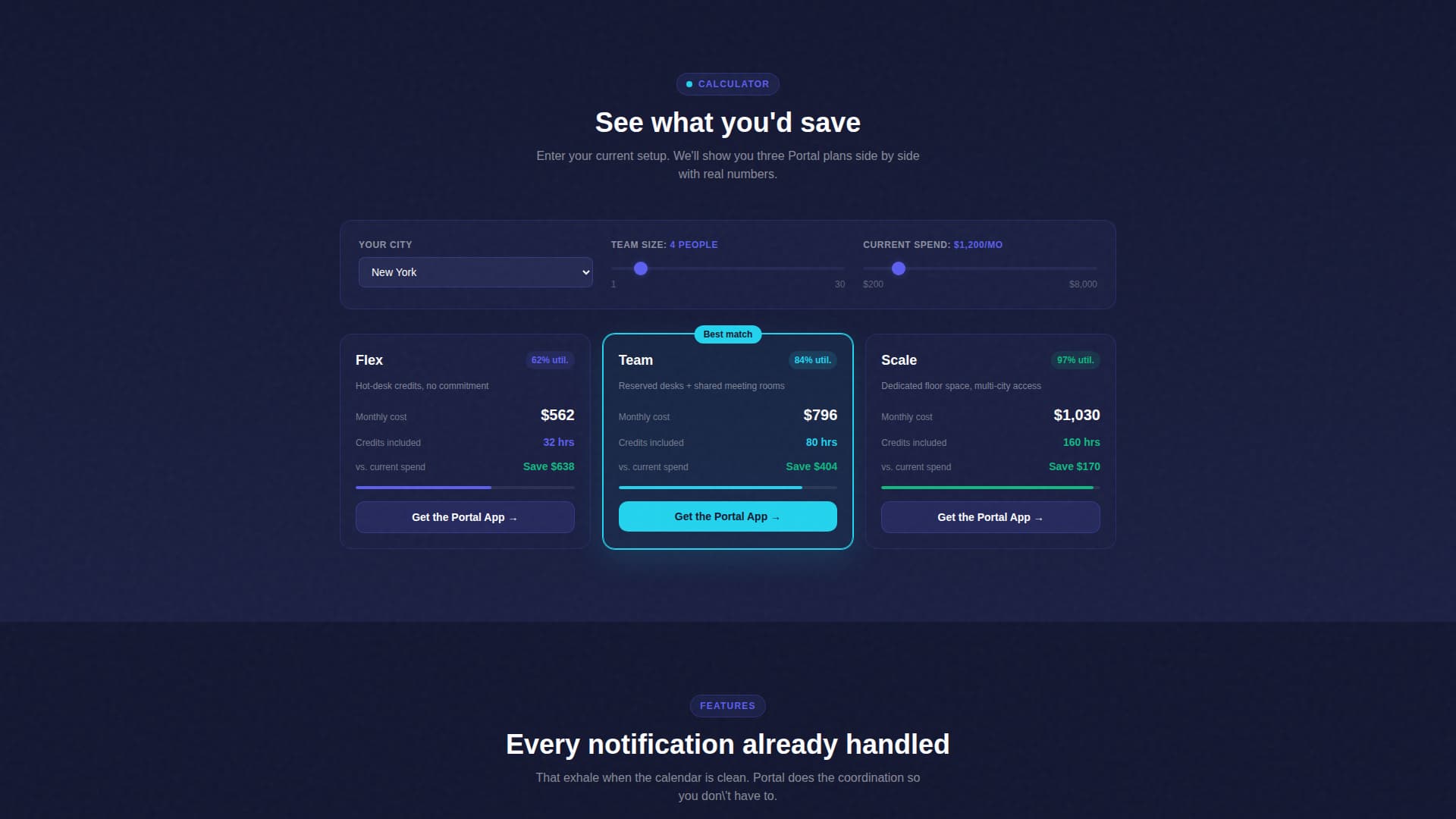Portal - Powerful Coworking Landing Page Template