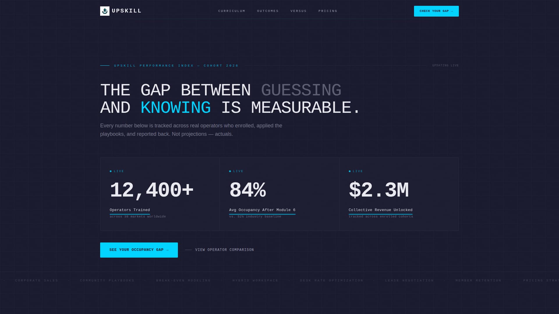 Upskill - Dynamic Coworking Landing Page Template