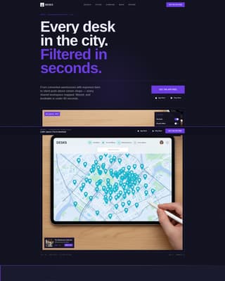 Workspace - Electric Coworking Landing Page Template