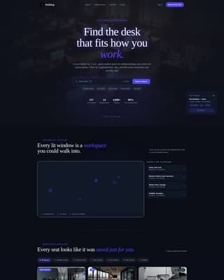 Deskdrop - Electric Coworking Landing Page Template