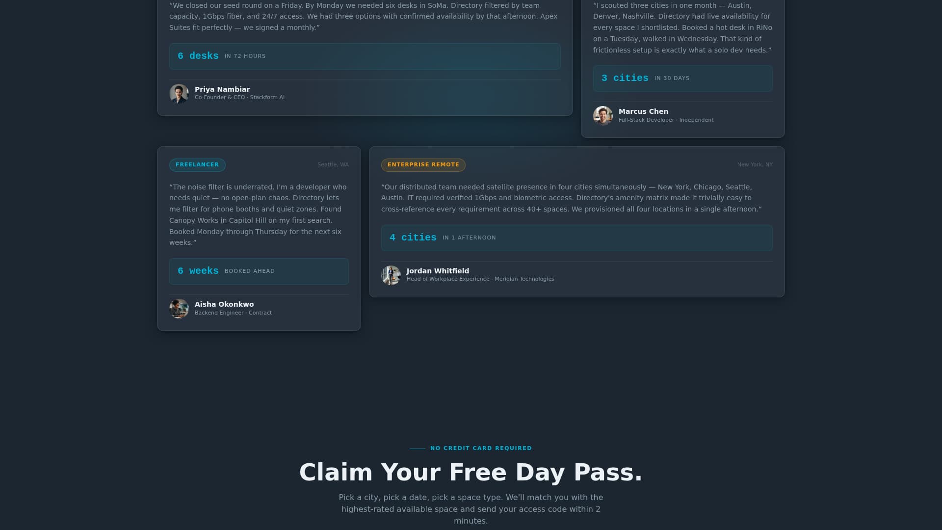 Workgrid - Searchable Coworking Landing Page Template