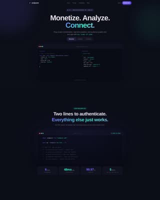 Endpoint - Powerful Creator Economy Landing Page Template