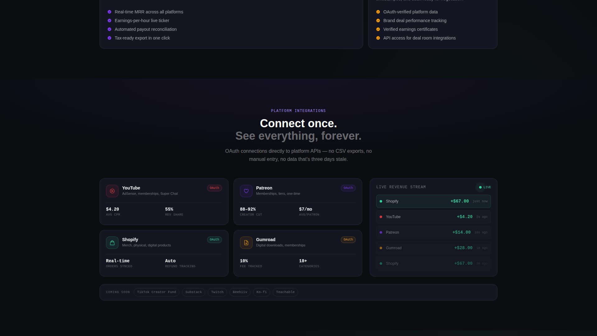 Signal - Powerful Creator Economy Landing Page Template