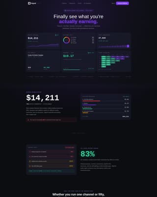 Signal - Powerful Creator Economy Landing Page Template