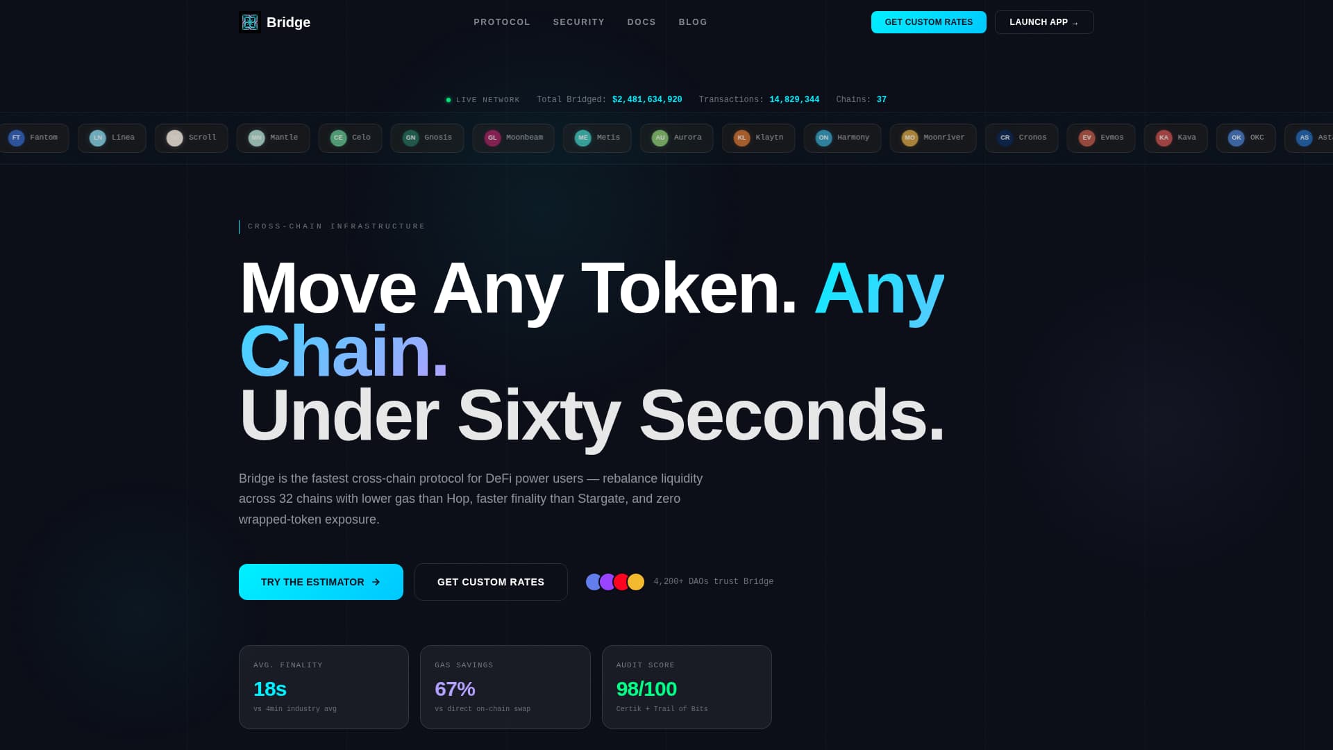 Bridge - Powerful Cross-Chain Landing Page Template