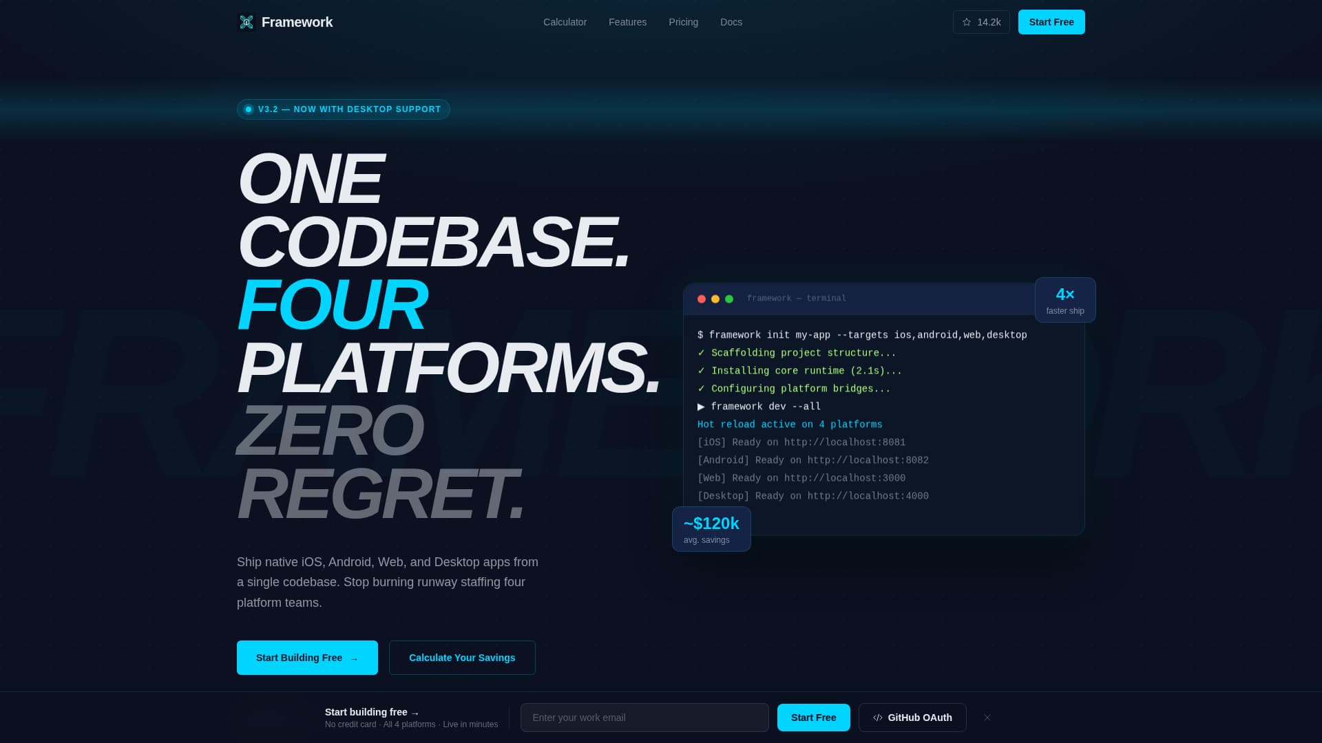 Framework - Powerful Cross-Platform Landing Page Template