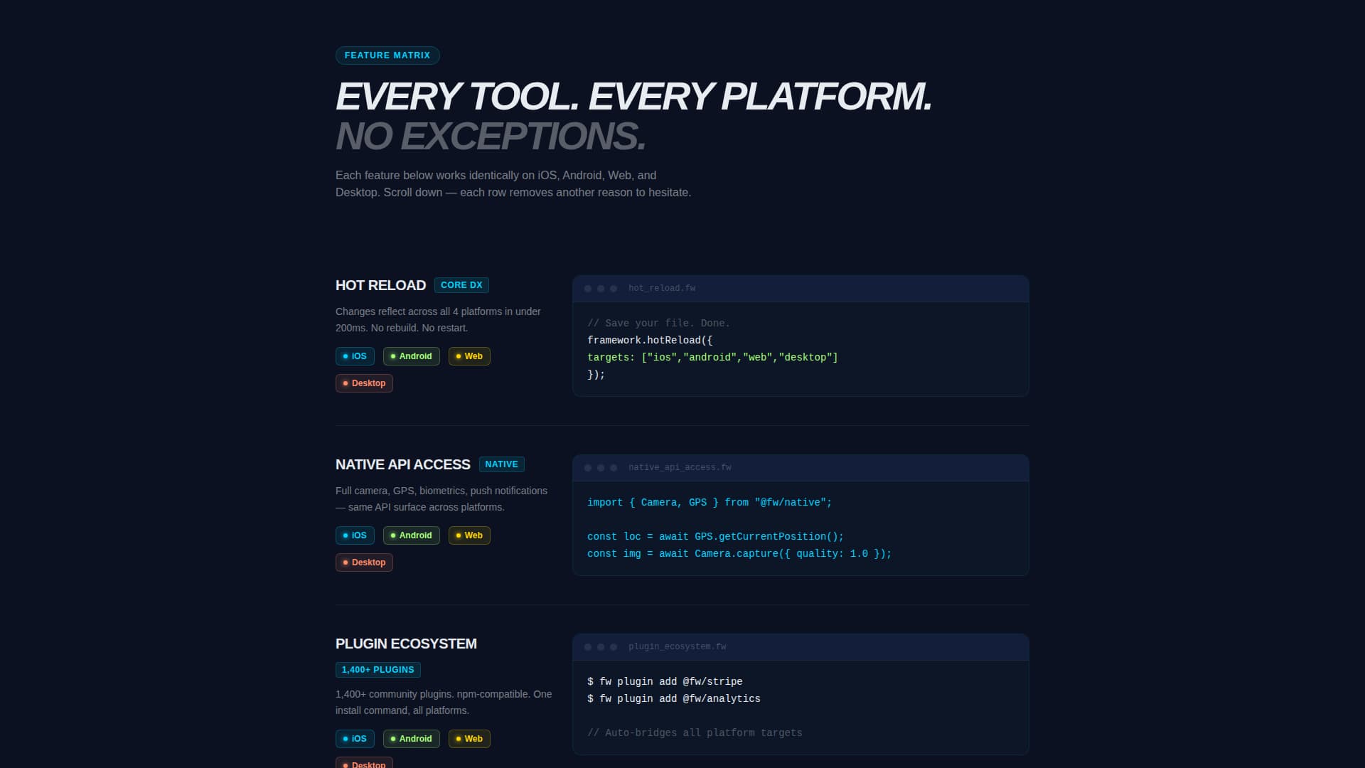 Framework - Powerful Cross-Platform Landing Page Template