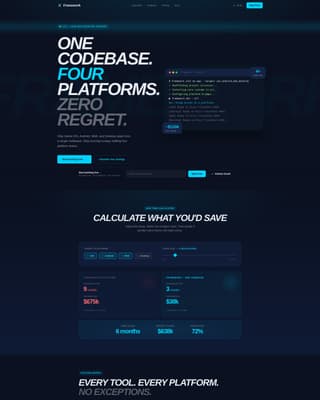 Framework - Powerful Cross-Platform Landing Page Template