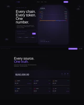 Ticker - Electric Crypto Landing Page Template