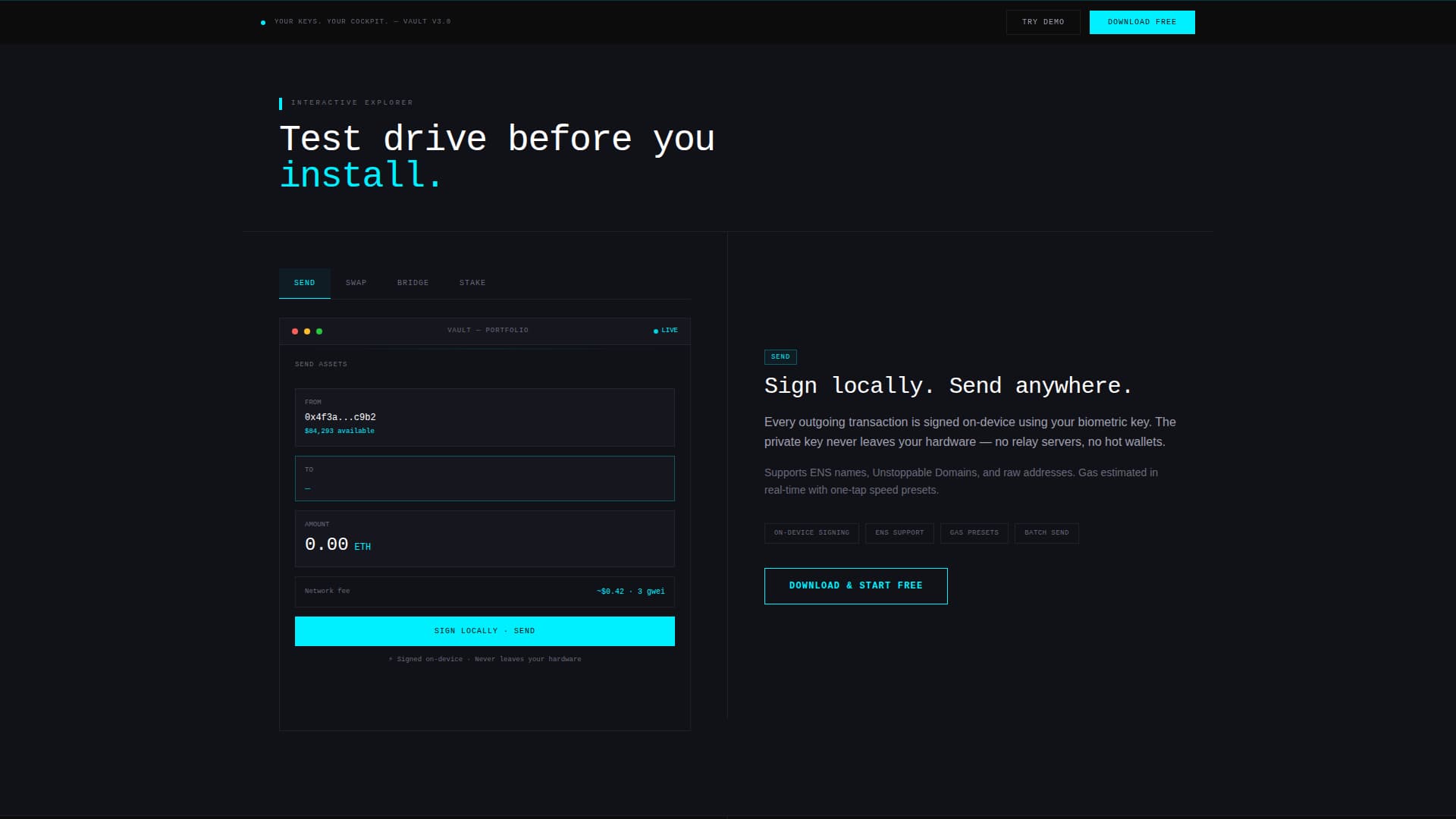 Vault - Secure Crypto Landing Page Template