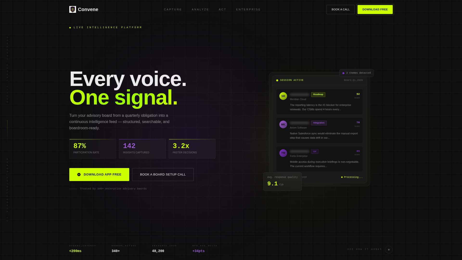 Convene - Intelligent Advisory Landing Page Template