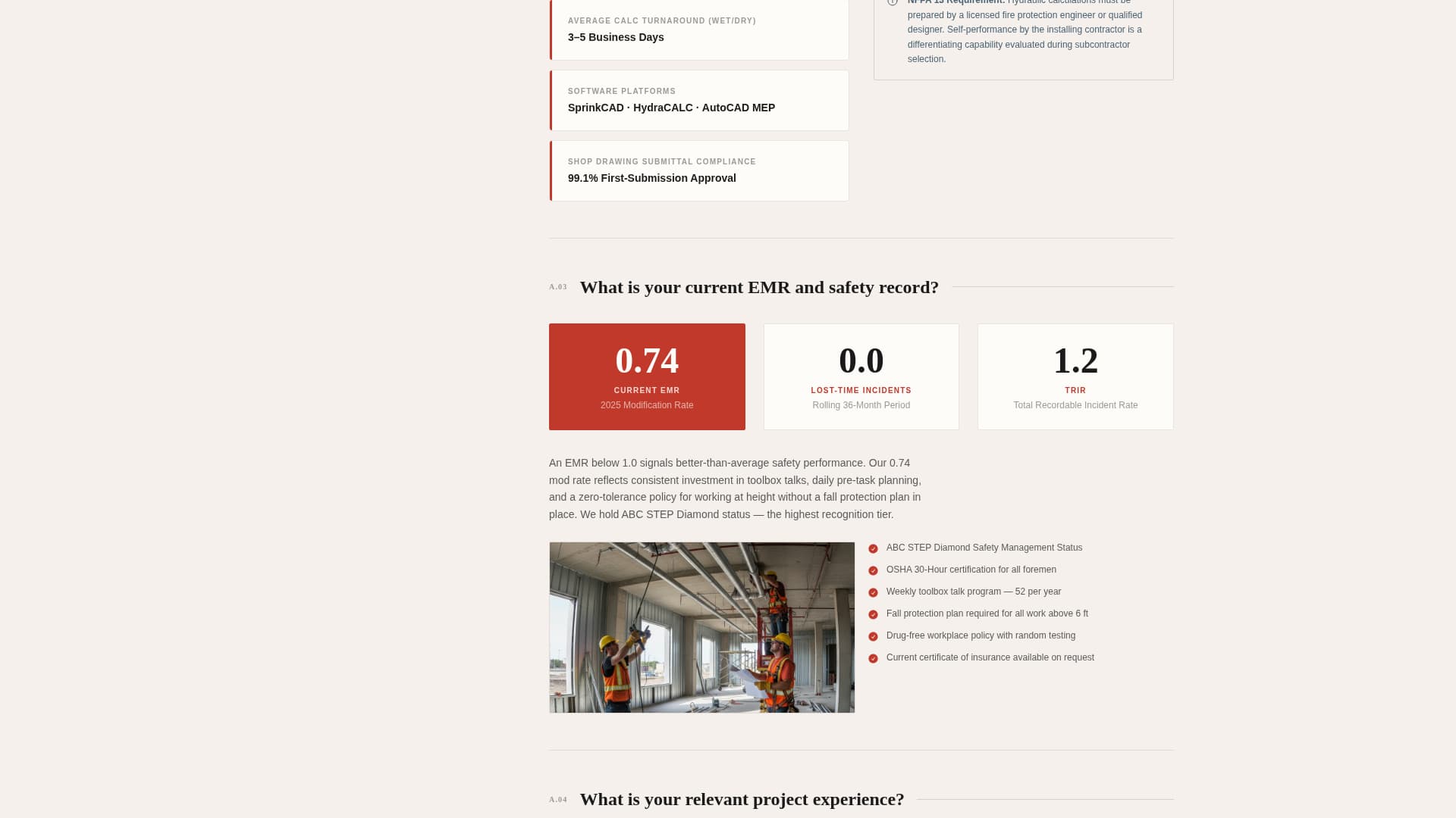 Fitting - Authoritative Sprinklerfitter Landing Page Template