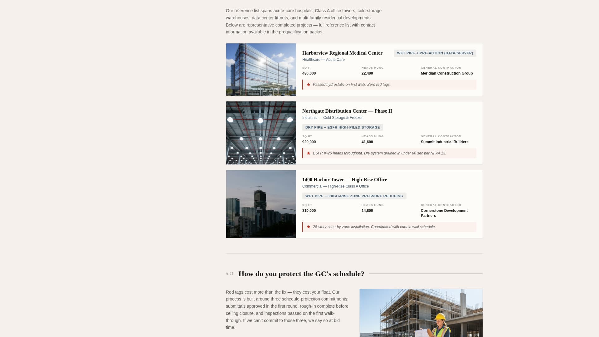 Fitting - Authoritative Sprinklerfitter Landing Page Template