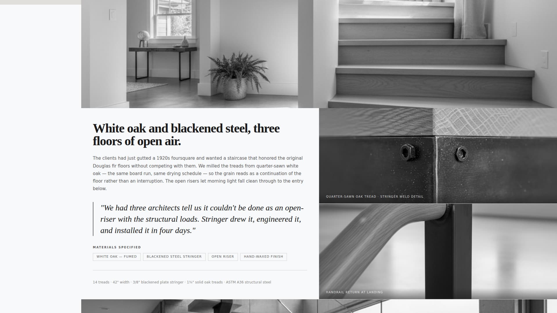 Stair Builder Business Blog Website Template